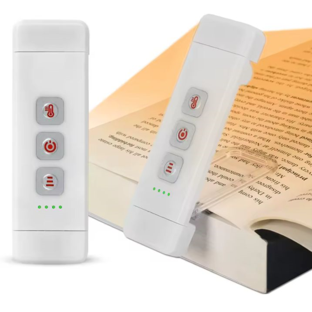 Luz led para libro con clip recargable